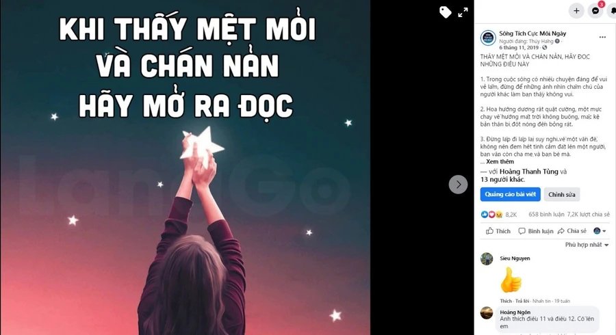 “Sống tích cực mỗi ngày” – Fanpage giúp mọi người lạc quan hơn