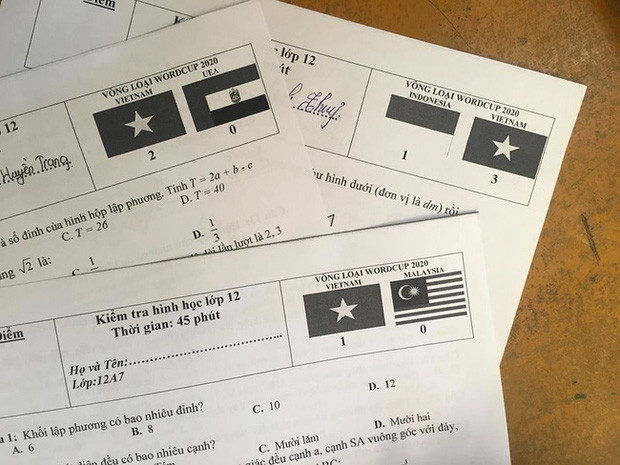 Phấn khích chuỗi thành tích của tuyển Việt Nam, cô giáo ra đề thi khiến học trò vừa mừng vừa sợ ảnh 1