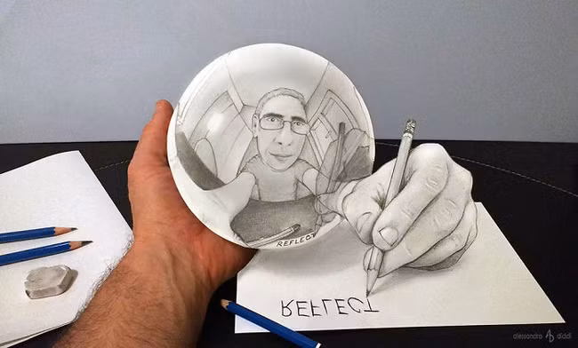 Những bức tranh 3D nửa thật nửa giả gây ảo giác mạnh cho người xem - Ảnh 8.