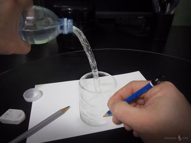 Những bức tranh 3D nửa thật nửa giả gây ảo giác mạnh cho người xem - Ảnh 16.