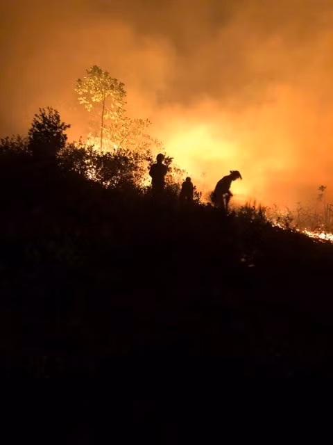 Cháy rừng tại Cồn Léc, huyện Hương Sơn.