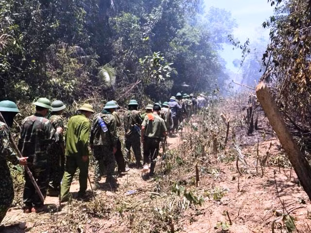 Huy động lực lượng tối đa để dập lửa.