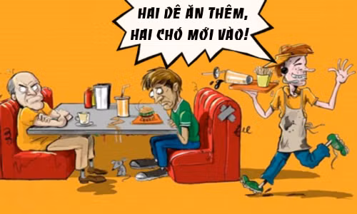 Bồi bàn biến thực khách thành dê, chó