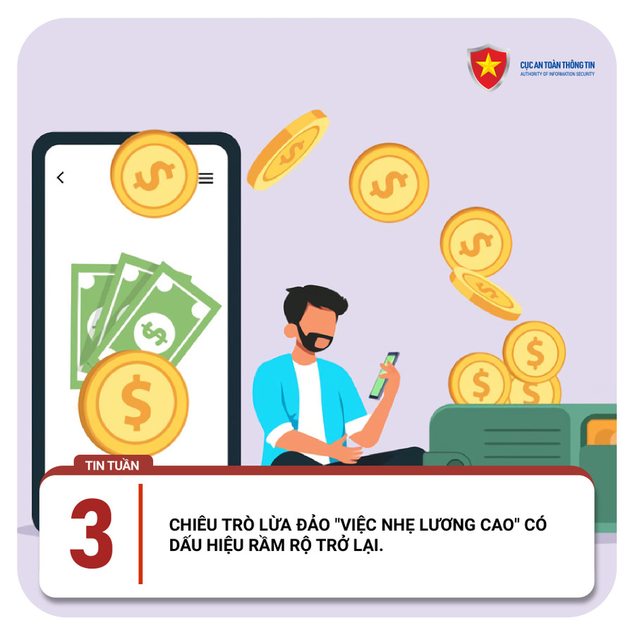 Việc nhẹ lương cao là điều đối tượng lừa đảo sử dụng để chiếm đoạt tài sản người nhẹ dạ, cả tin.