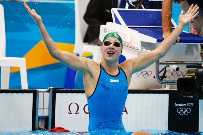 Meilutyte giành HCV Olympic khi mới 15 tuổi.