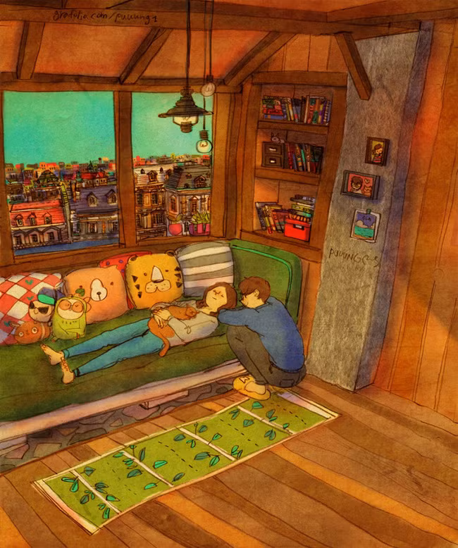 Bộ tranh cực dễ thương nói về một tình yêu hạnh phúc-10