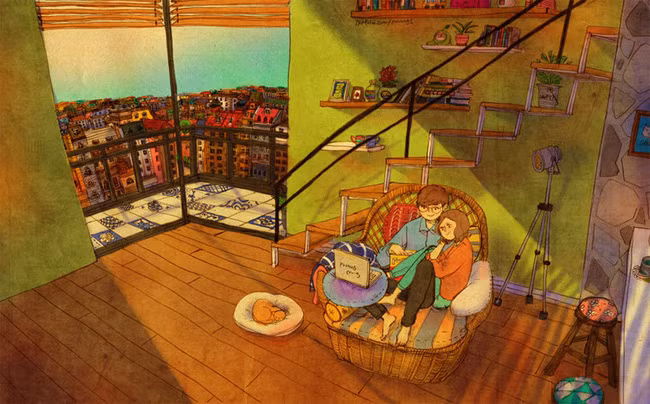 Bộ tranh cực dễ thương nói về một tình yêu hạnh phúc-12