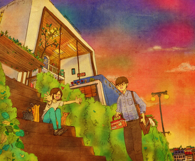 Bộ tranh cực dễ thương nói về một tình yêu hạnh phúc-8