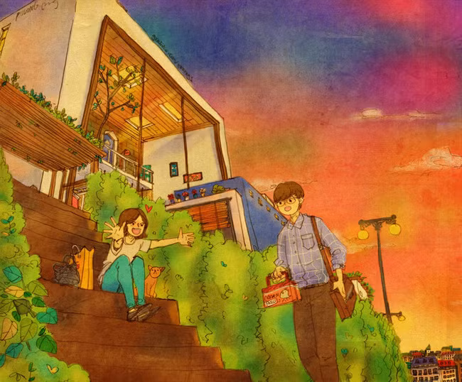 Bộ tranh cực dễ thương nói về một tình yêu hạnh phúc-8