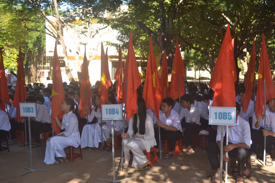 Lễ khai giảng của thầy trò huyện đảo Lý Sơn tràn ngập niềm vui