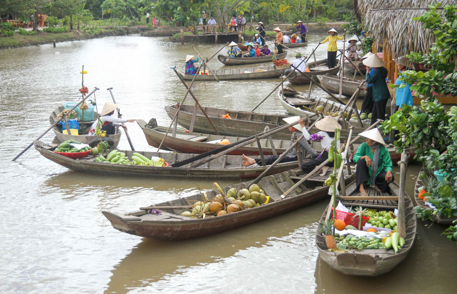 “Chợ Mekong Single Ladies Market” hướng đến việc hỗ trợ sinh kế cho phụ nữ. Ảnh minh họa.