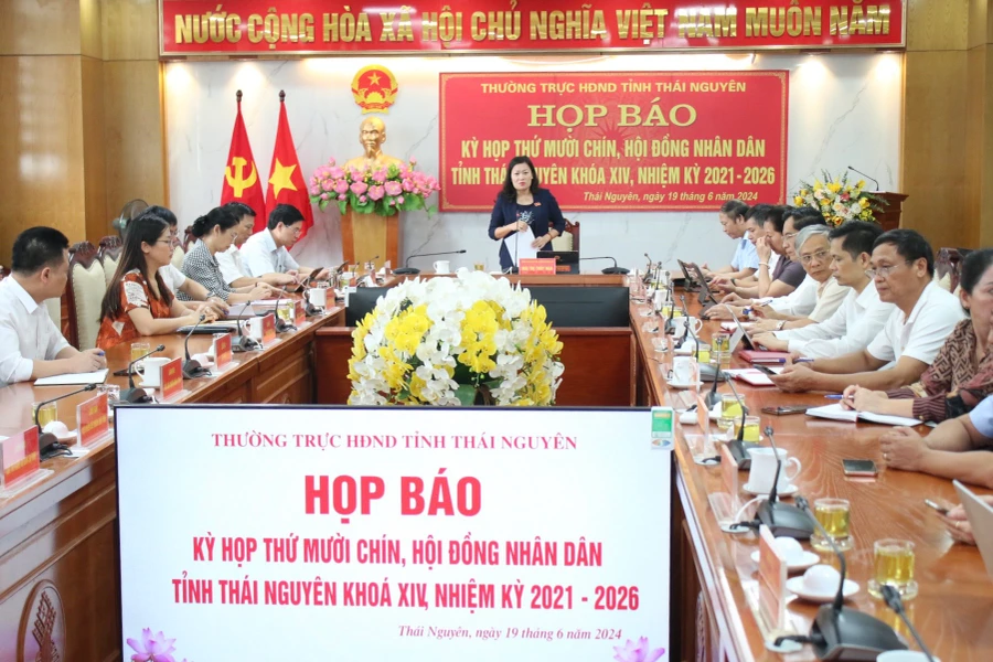 HĐND tỉnh Thái Nguyên tổ chức họp báo thông tin về kỳ họp thứ 19.