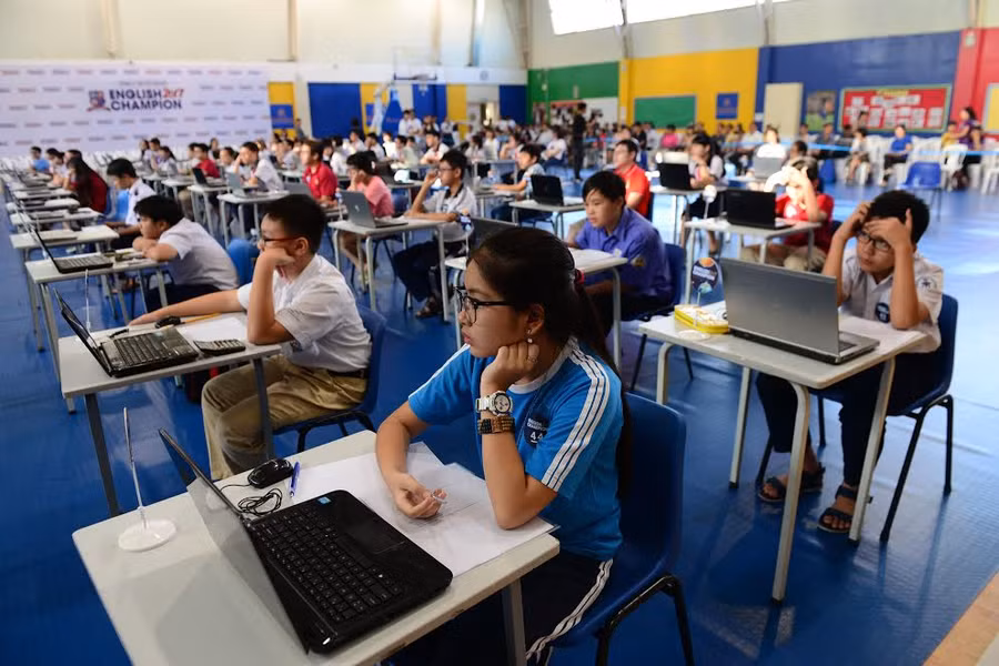 50 học sinh của khối 7 chuẩn bị bước vào thi đấu loại trực tiếp tại vòng 3, khu vực phía Nam