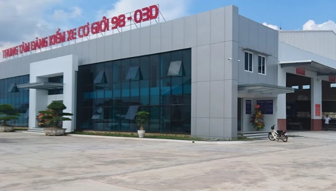 Trung tâm đăng kiểm xe cơ giới 98-03D Bắc Giang. Ảnh: Cục Đăng kiểm.