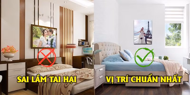 Treo ảnh cưới theo phong thủy