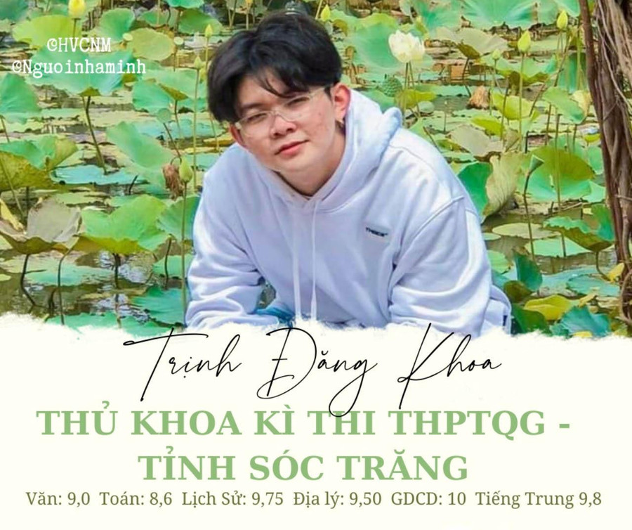 Chân dung tân thủ khoa kỳ thi tốt nghiệp THPT 2022 tỉnh Sóc Trăng.