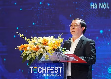 Bộ trưởng Khoa học và Công nghệ Huỳnh Thành Đạt phát biểu tại buổi lễ - Ảnh: VGP