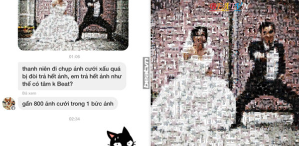 Ý tưởng độc đáo: Ảnh cưới ghép từ 800 bức ảnh ảnh 1 Ý tưởng độc đáo: Ảnh cưới ghép từ 800 bức ảnh ảnh 1