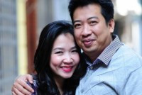 Anh Chánh Văn cùng vợ. Ảnh FB Hoàng Anh Tú