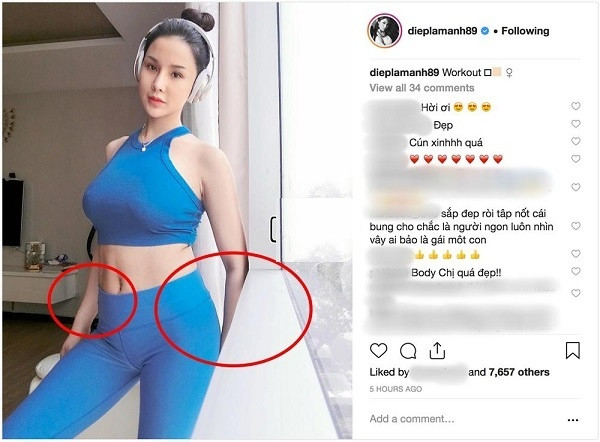 Sao Việt photoshop quá đà: Mâu Thủy bị mất tay, Minh Hằng bóp méo cả tường ảnh 7 Đến hẹn lại lên, Sao Việt đua nhau photoshop quá đà