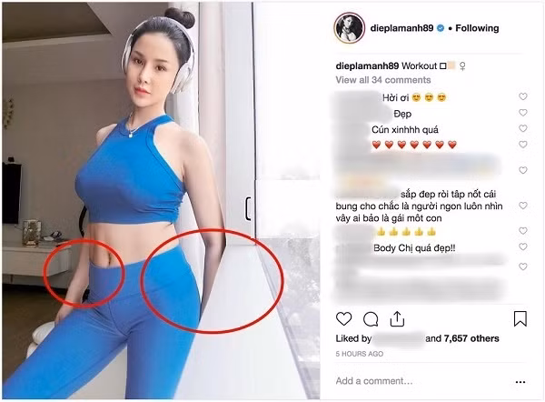 Sao Việt photoshop quá đà: Mâu Thủy bị mất tay, Minh Hằng bóp méo cả tường ảnh 7 Đến hẹn lại lên, Sao Việt đua nhau photoshop quá đà