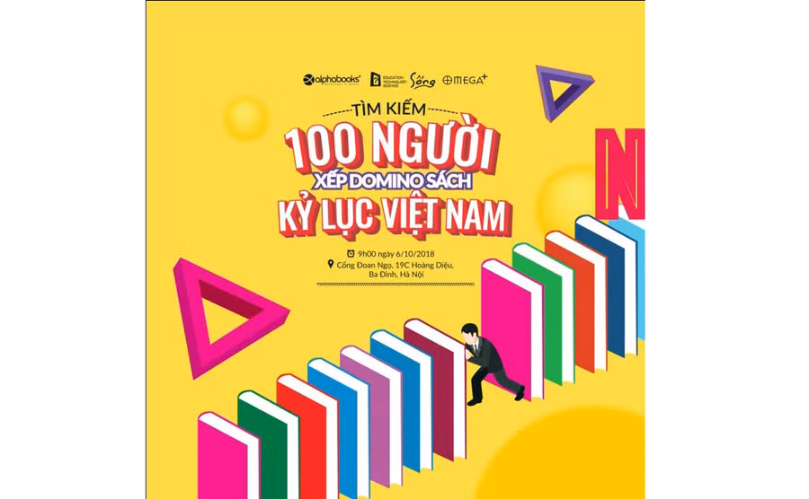 Xếp Domino sách xác nhận Kỷ lục Việt Nam