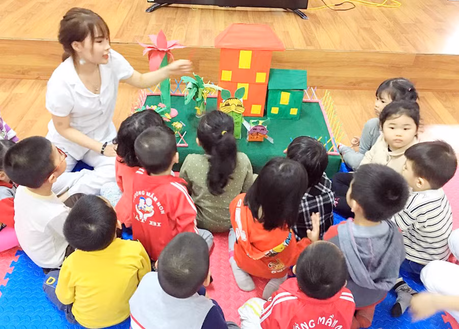 Ngành GD luôn đặc biệt quan tâm đến phát triển bậc học mầm non (ảnh minh họa)