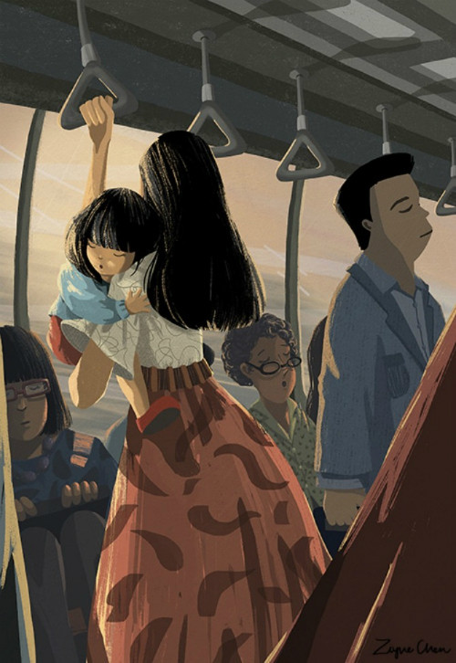 Bức tranh Memories mà Ziyue luôn giữ trong phòng, như một lời nhắc nhở cô về tình yêu bao la của mẹ.