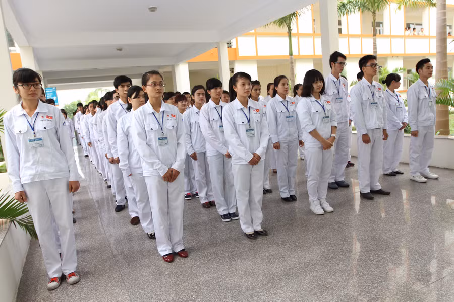 Thực tập sinh Việt Nam được tập huấn trước khi lên đường sang Nhật Bản