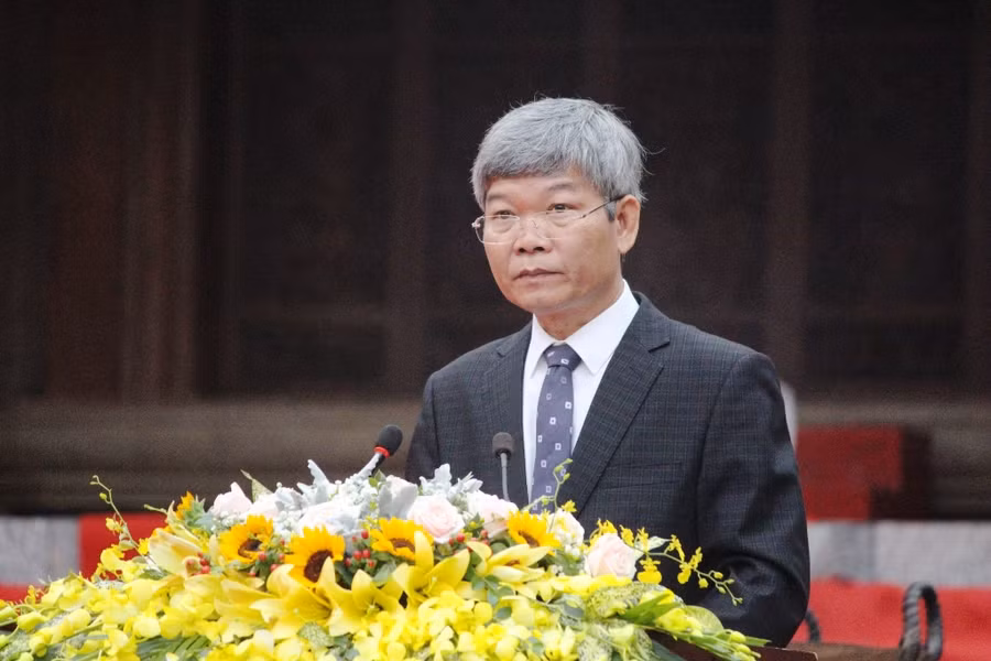 Ông Pham Duy Phương - Giám đốc Sở VH-TT&DL Thanh Hóa điều hành buổi lễ.