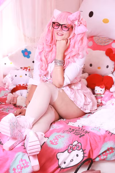  Hiện nhà của Amy-Louise có 5.000 món đồ in hình mèo Kitty, bao gồm váy vóc, túi xách, giường ngủ, đồ sứ và thú nhồi bông. 