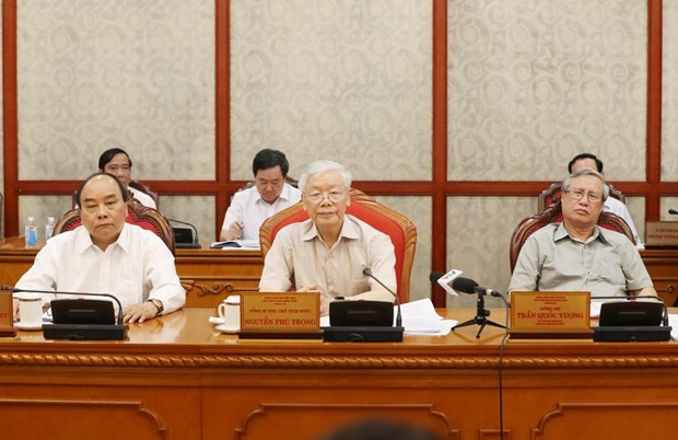 Tổng Bí thư, Chủ tịch nước Nguyễn Phú Trọng chủ trì cuộc họp của Bộ Chính trị. Ảnh: TTXVN Tổng Bí thư, Chủ tịch nước Nguyễn Phú Trọng chủ trì cuộc họp của Bộ Chính trị. Ảnh: TTXVN