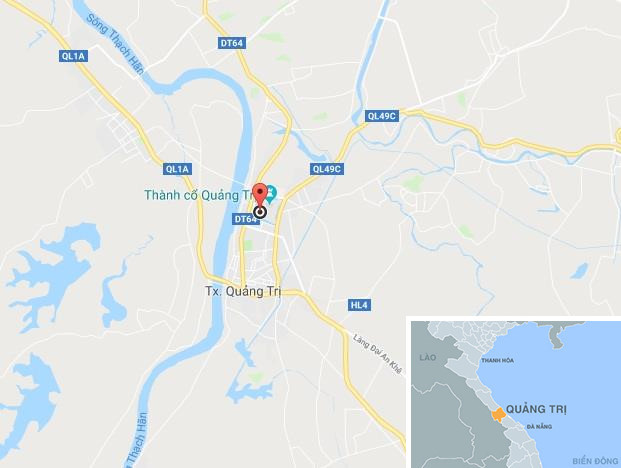 Trung tâm y tế thị xã Quảng Trị. Ảnh:Google Maps. Oto cong vu cua trung tam y te bi mat trom trong dem hinh anh 2