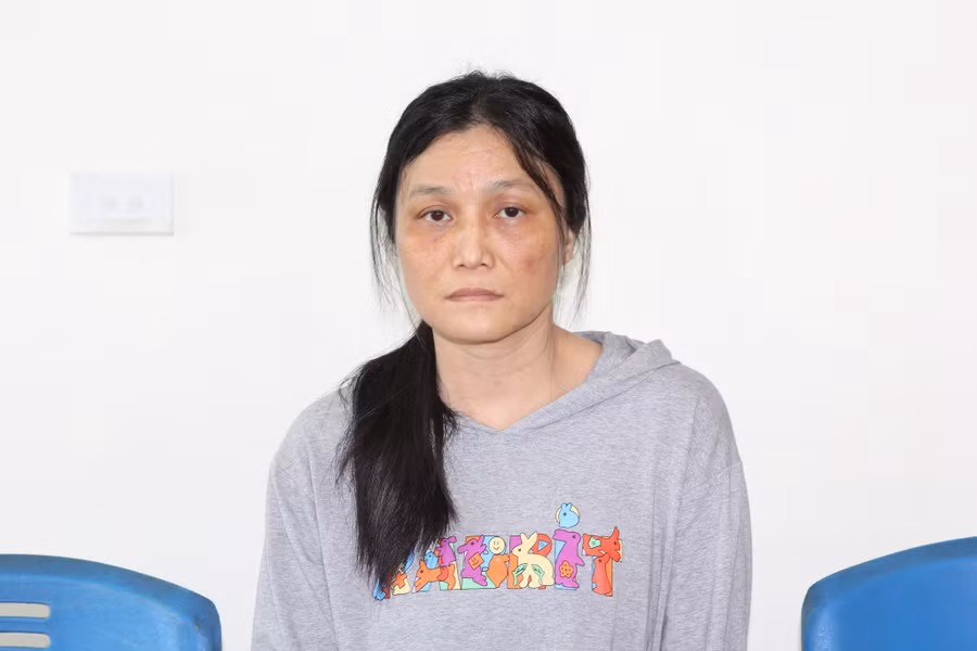 Đào Thị Mộng Thường tại cơ quan điều tra. (Ảnh: CANA)