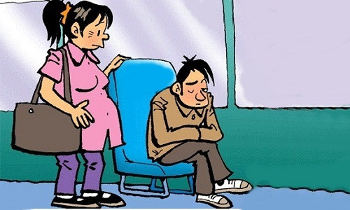 Lý do không nhường ghế cho bà bầu 