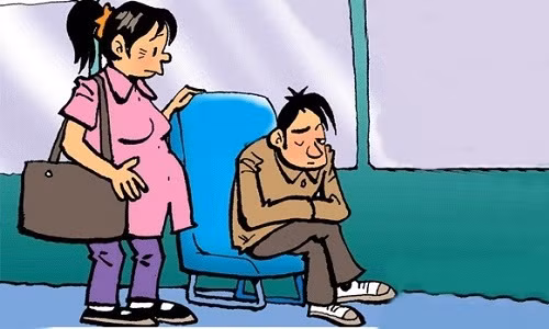 Lý do không nhường ghế cho bà bầu 