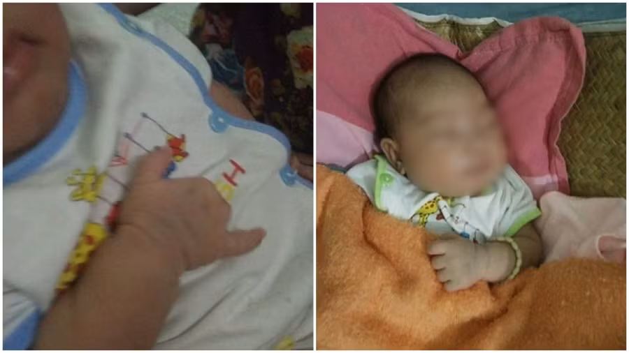 Em bé rất bụ bẫm dễ thương, ngoan ngoãn, khiến ai cũng rơi nước mắt vì bị cả nhà nội bỏ rơi.