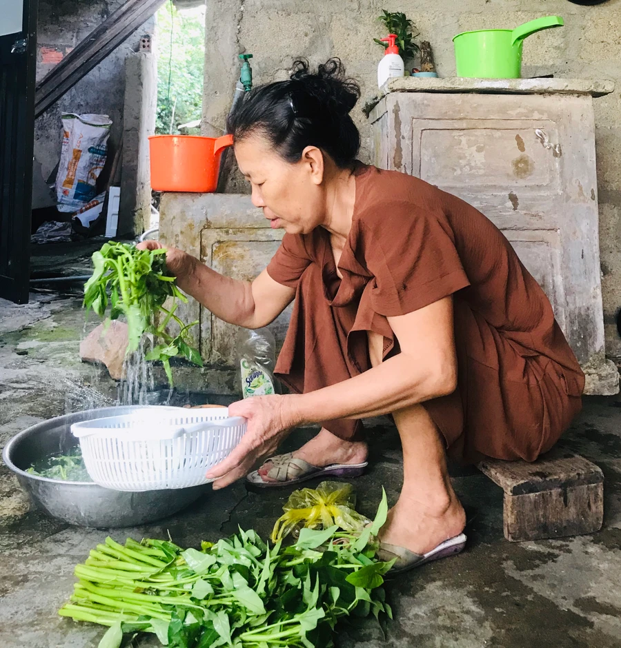 Bênh nhân Nguyễn Thị V. có thể làm những công việc nhẹ sau ngày ra viện 