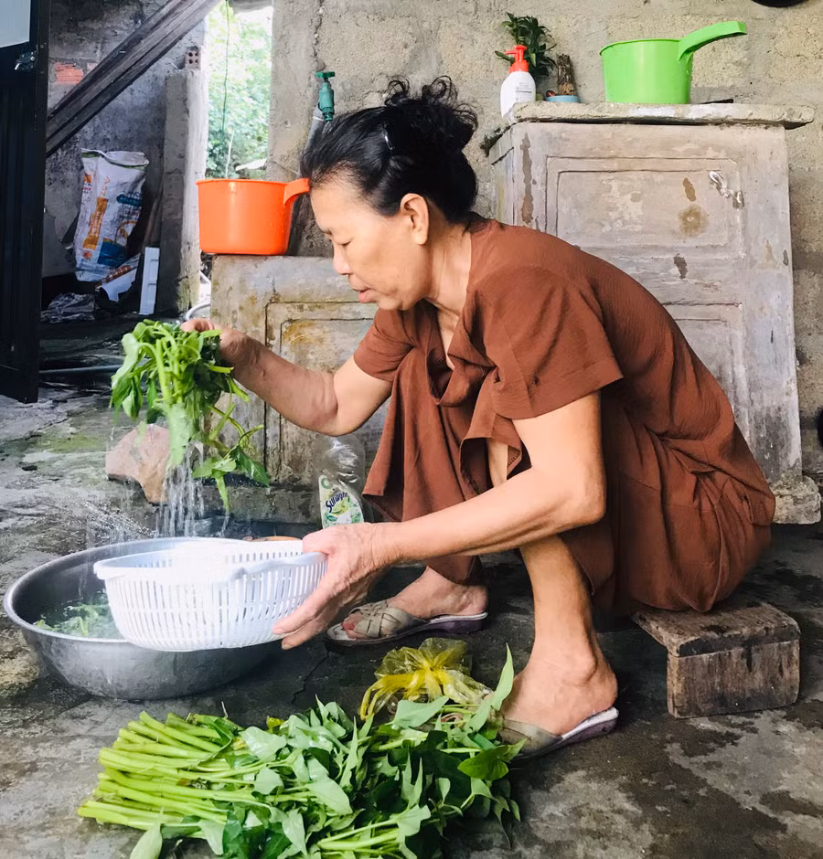 Bênh nhân Nguyễn Thị V. có thể làm những công việc nhẹ sau ngày ra viện 