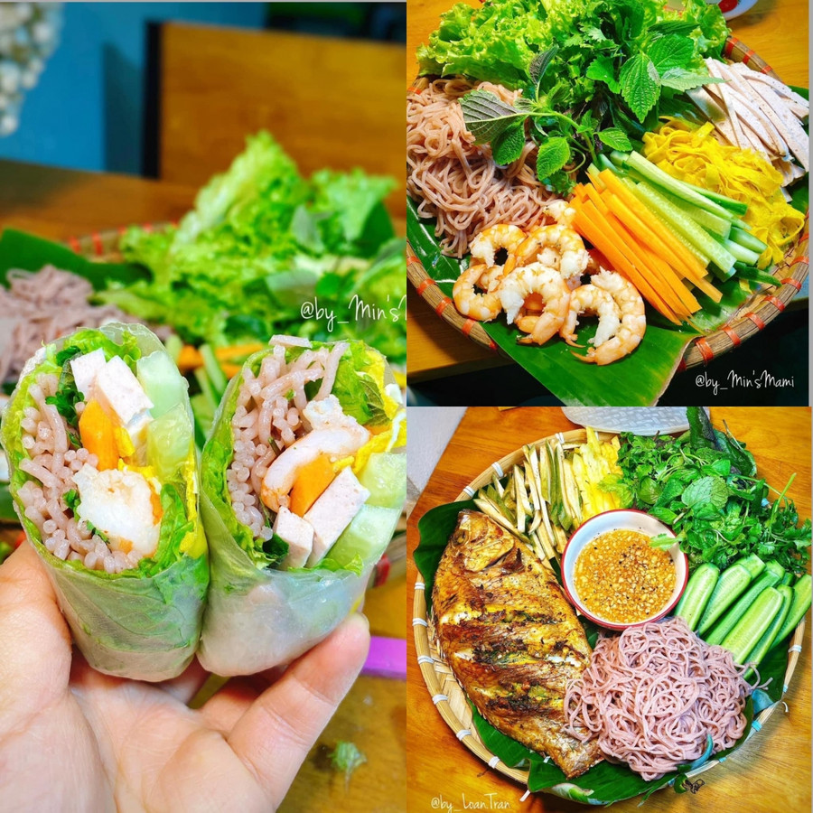 Các món cuốn rất hợp lý cho mùa hè nóng bức, ăn ngon mà không lo béo.