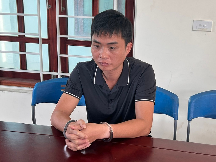 Nguyễn Tiến Hiệp tại Cơ quan điều tra. (Ảnh: CANA) Nguyễn Tiến Hiệp tại Cơ quan điều tra. (Ảnh: CANA)