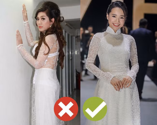 5 kiểu áo dài nhìn thôi đã thấy "nóng mắt", Tết này các nàng cần tránh xa nếu không muốn bị chê thảm họa - Ảnh 3.
