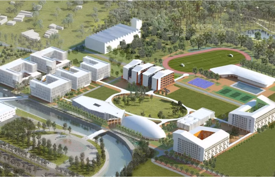 Phối cảnh toàn bộ Dự án Trường ĐH Việt Đức khi hoàn thành