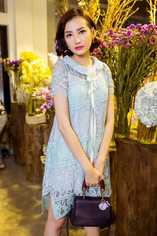 Học sao Việt mặc đẹp với hồng thạch anh và xanh thanh bình ảnh 11 Học sao Việt mặc đẹp với hồng thạch anh và xanh thanh bình