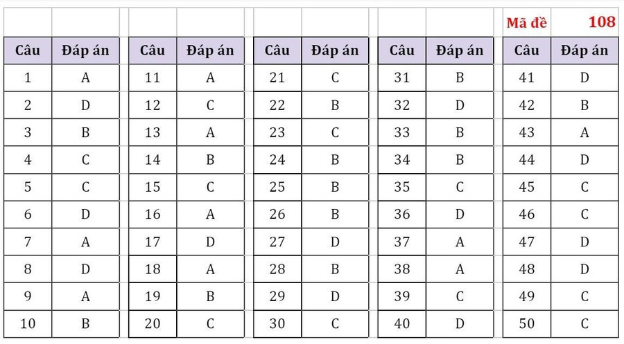 Gợi ý đáp án môn Toán thi tốt nghiệp THPT 2022 ảnh 8 Gợi ý đáp án môn Toán thi tốt nghiệp THPT 2022 ảnh 8