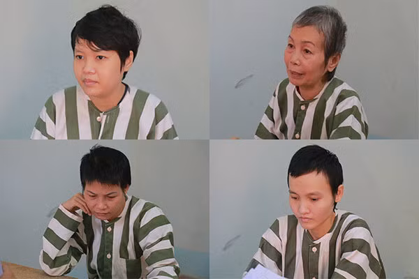 4 bị can vụ giấu thi thể trong khối bê tông ở Bình Dương. Ảnh: VTC News.