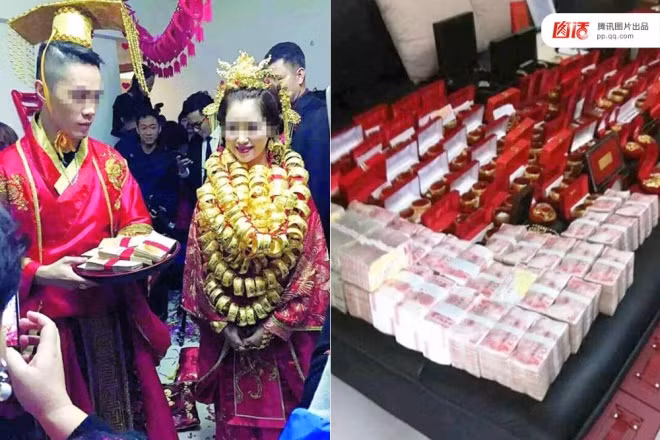Những đám cưới lóa mắt vì... vàng ảnh 6