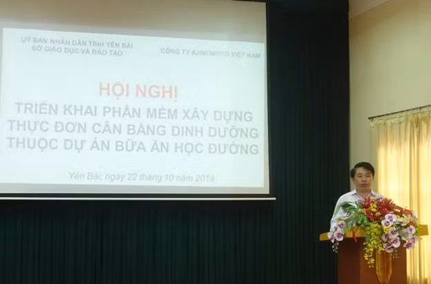 TS. Lê Văn Tuấn – Chuyên viên chính Vụ giáo dục thể chất, Bộ GDĐT phát biểu tại Hội nghị.