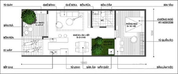 Những mẫu thiết kế nhà cấp 4 mái bằng 2-3 phòng ngủ, nhà đông người nên xây ảnh 19 nhung mau thiet ke nha cap 4 mai bang 2-3 phong ngu, nha dong nguoi nen xay - 20