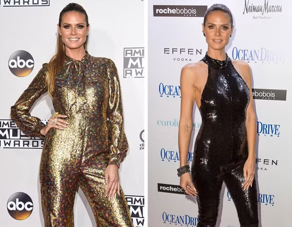 Heidi Klum - Tắm bồn với muối biển Trước mỗi lần tham dự sự kiện, Heidi sẽ dành một giờ để ngâm mình trong bồn tắm chứa muối biển. Muối biển có chứa hàm lượng cao magie, giúp thải bỏ độc tố, tăng cảm giác thư giãn, giảm tình trạng đầy hơi, nguyên nhân gây béo bụng.
